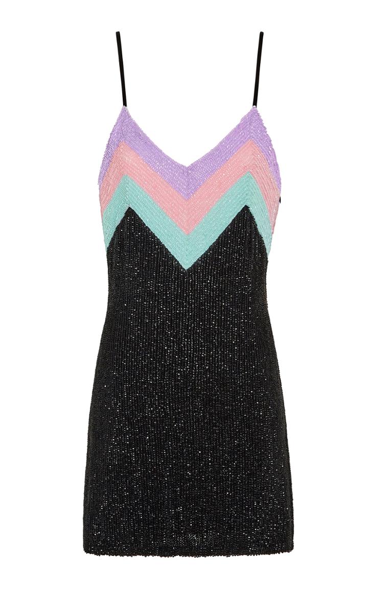 Retrofte Claire Sequined Georgette Mini Dress