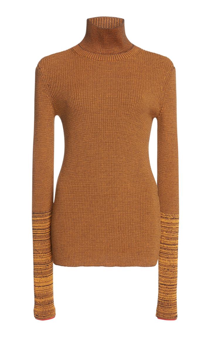 Victoria Beckham Polo Neck Long Sleeve Top