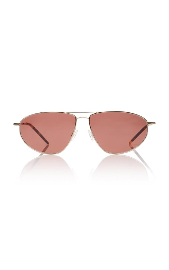 Moda Operandi Oliver Peoples Kallen Aviator-style Gold-tone Sunglasses