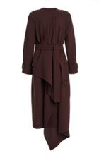 Moda Operandi Roland Mouret Broadfield Draped Wool-blend Coat