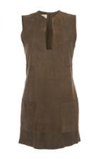 Zeus + Dione Messini Sleeveless Suede Dress