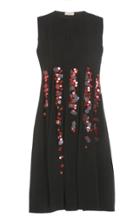 Delpozo Sequined Pleated Crepe Dress