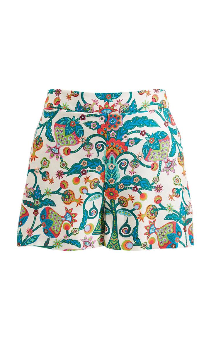 Moda Operandi La Doublej Printed Silk Boxer Shorts