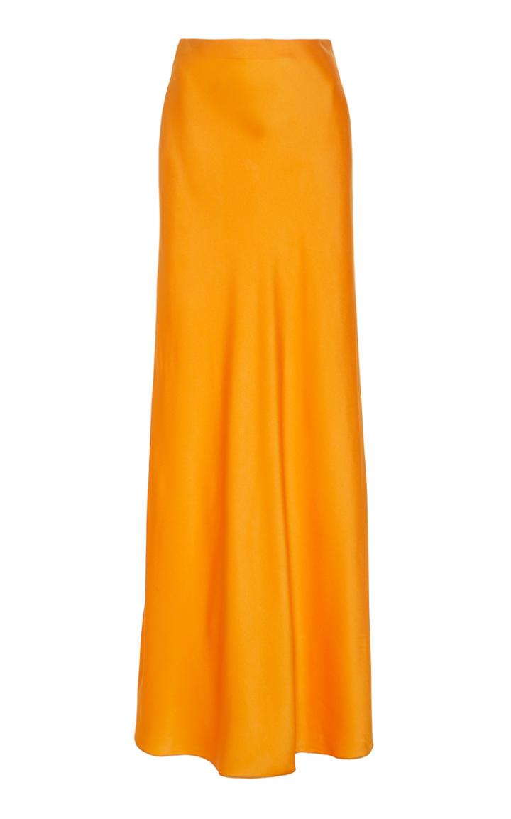 Rosetta Getty Bias Cut Satin Maxi Skirt