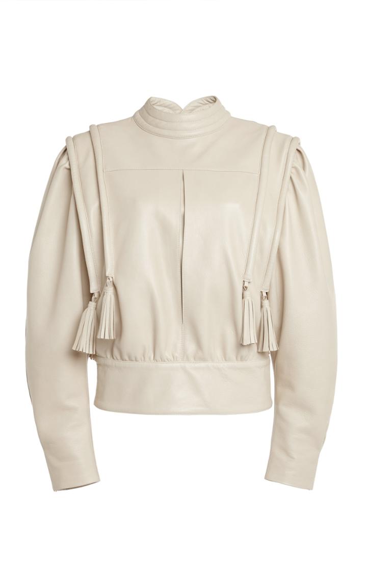 Moda Operandi Isabel Marant Lars Puffed-sleeve Leather Top