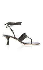 Cult Gaia Vicky Tie-detailed Snake-effect Leather Sandals