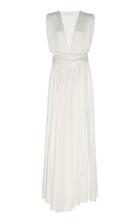 Oscar De La Renta Gathered Jersey Maxi Dress Size: 0