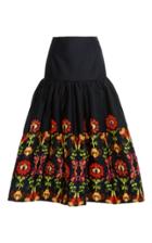 Stella Jean Embroidered Full Pleated Skirt
