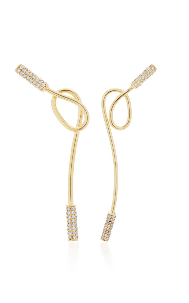 Joanna Laura Constantine Asymmetric Knot Gold-plated Earrings