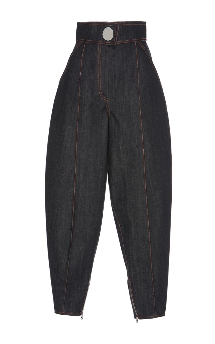 Wanda Nylon High Waist Denim Pants