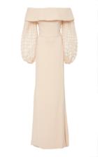 Elizabeth Kennedy M'o Exclusive Off The Shoulder Balloon Sleeve Gown