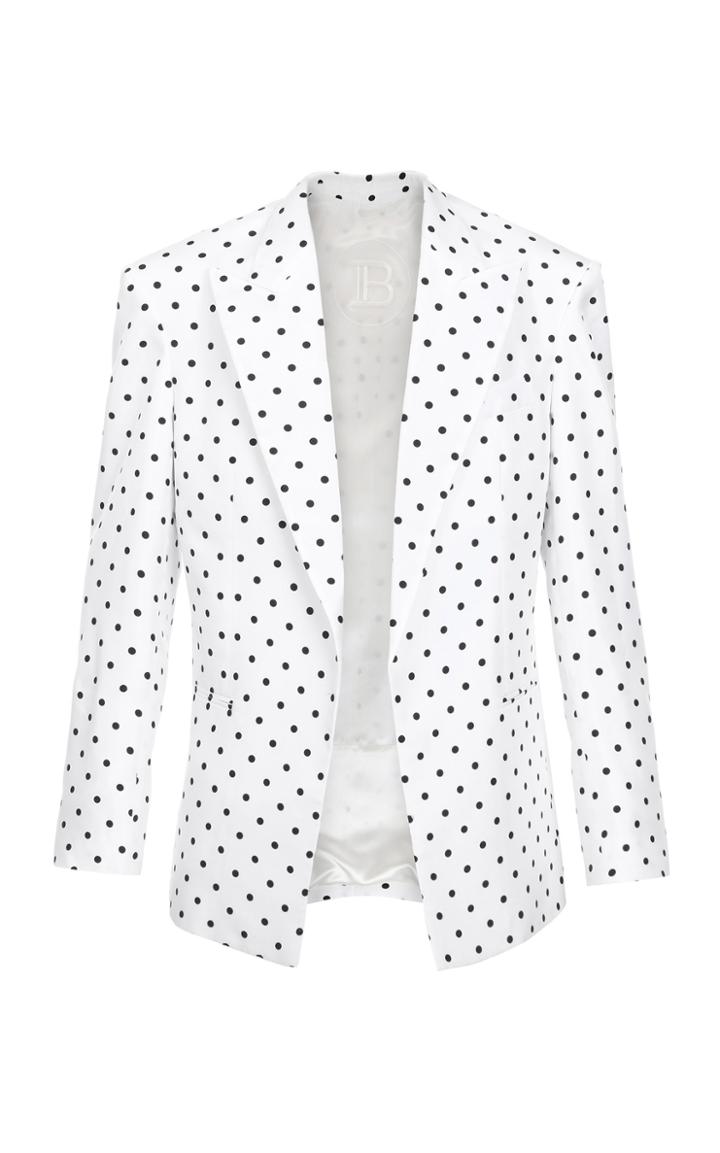 Balmain Large Polka Dots Silk Jacket