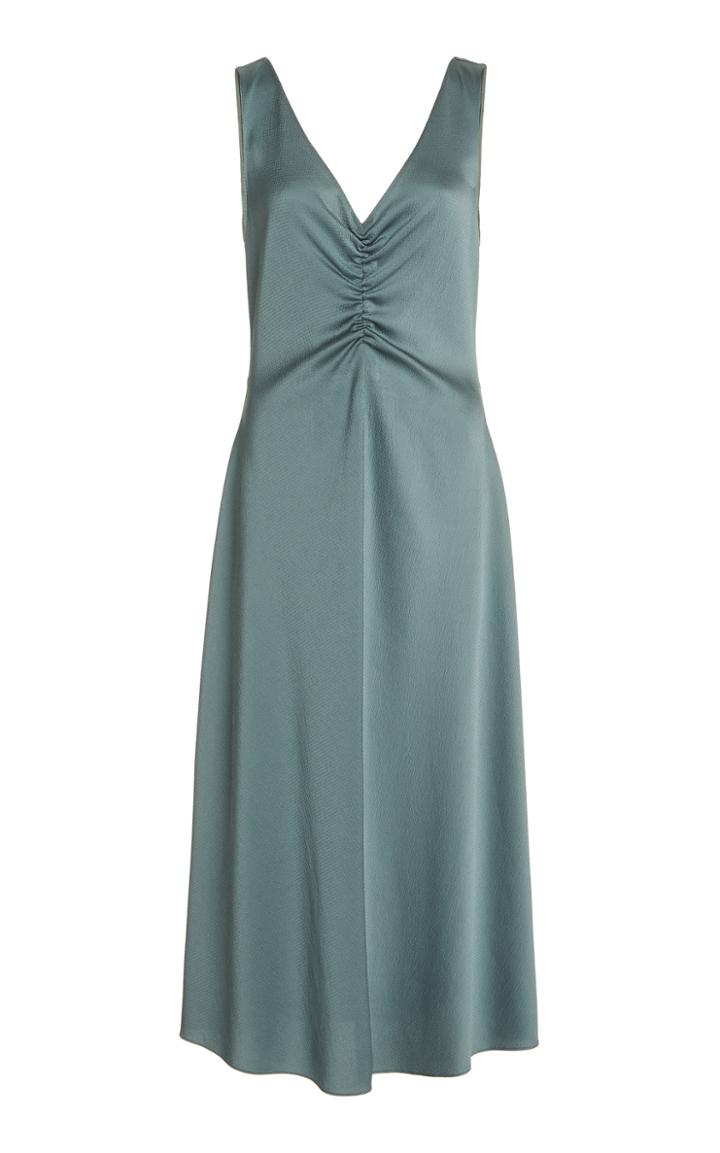 Moda Operandi Vince Ruched Satin Dress