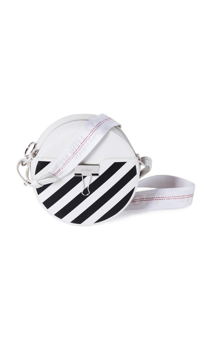 Moda Operandi Off-white C/o Virgil Abloh Diagonal Rounde Leather Crossbody
