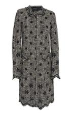 Giambattista Valli Floral Embroidered Tweed Dress Coat