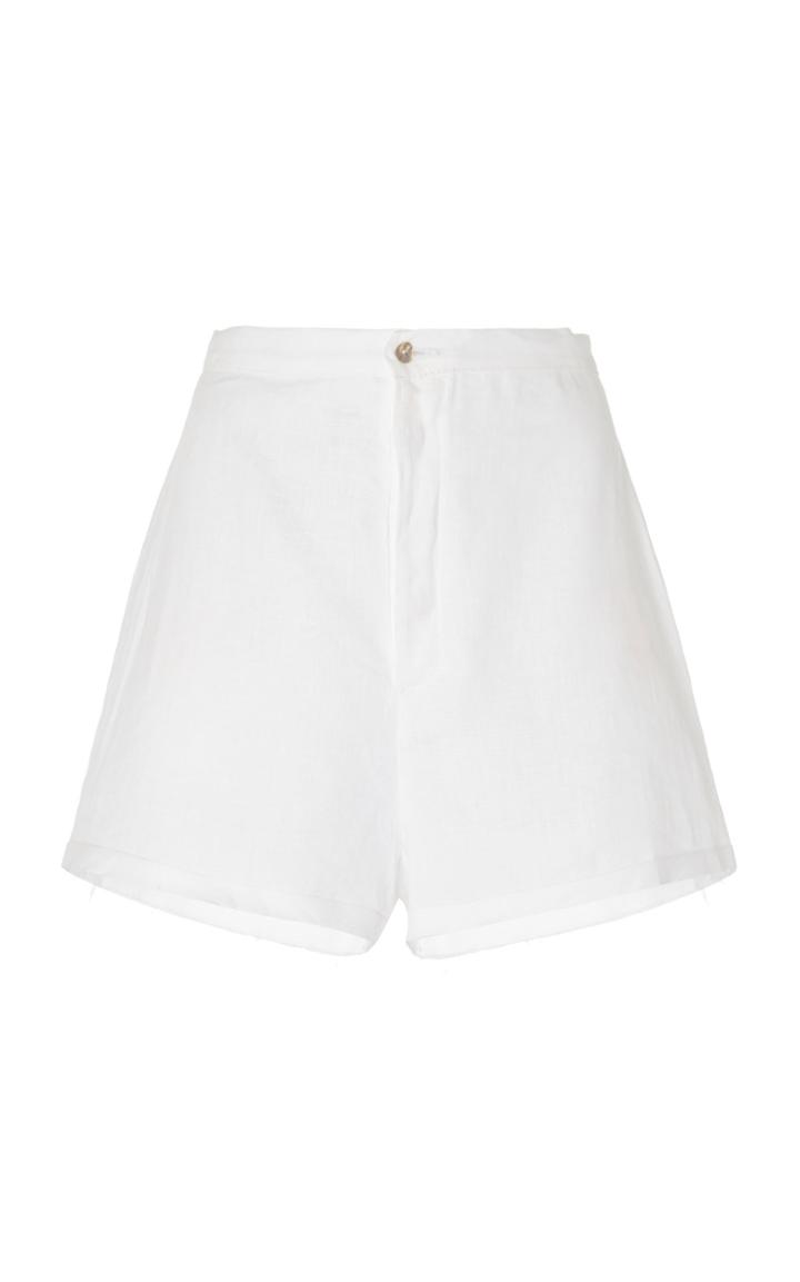 Moda Operandi Albus Lumen High-rise Linen Shorts Size: 8
