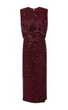 Michael Kors Collection Draped Pebble Crepe Sheath Dress