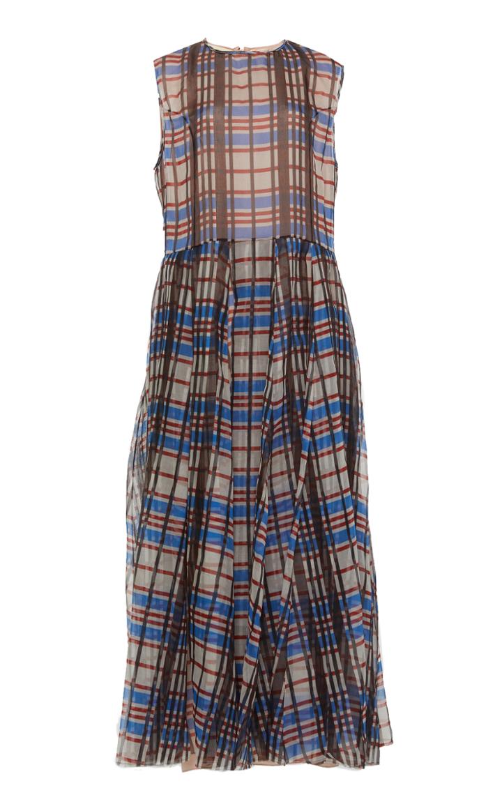 Marni Sleeveless Plaid Dress