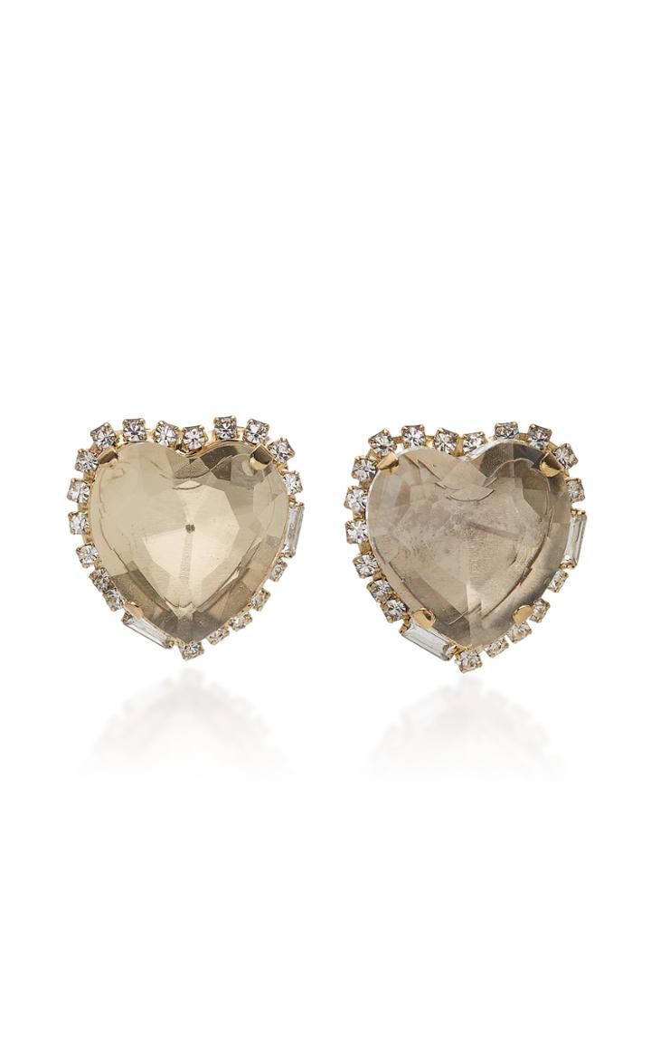 Rosantica Cuori Gold-tone Crystal Heart Earrings