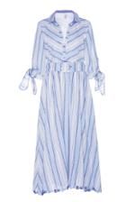 Gl Hrgel Striped Belted Midi Dress