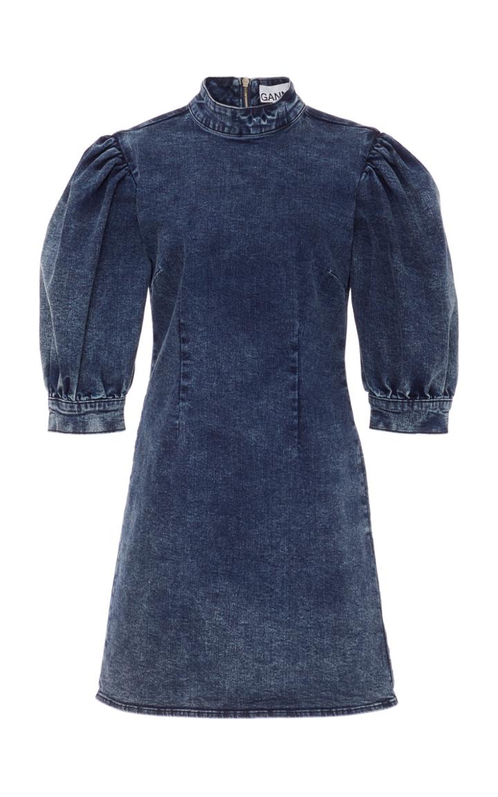 Ganni Stretch-denim Mini Dress