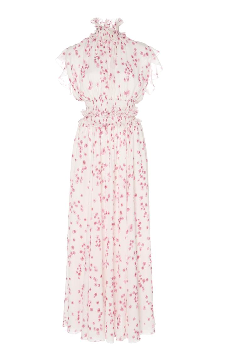 Giambattista Valli Silk Floral Print Dress