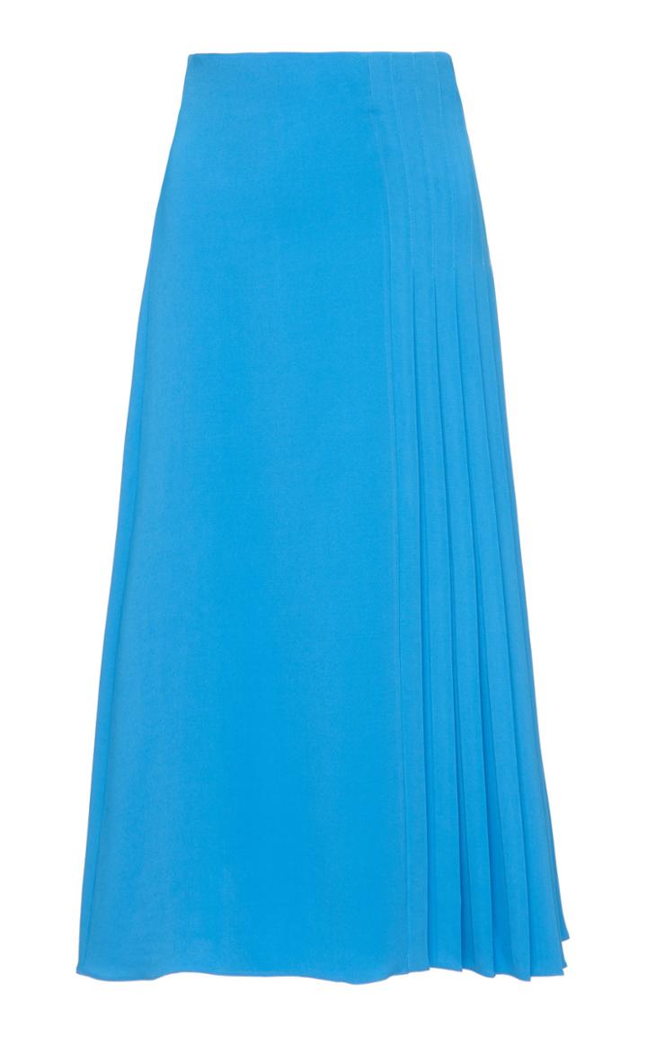 Rochas Orchidea Tailored Pleat Skirt