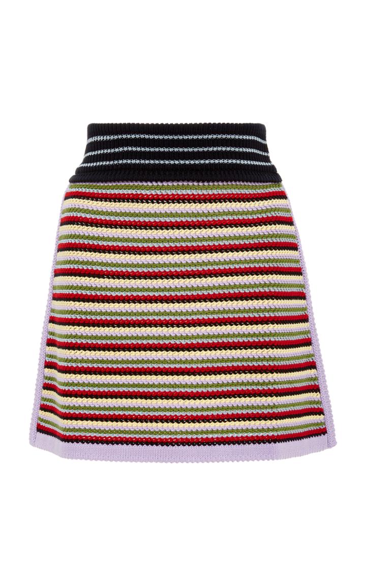 Alexachung Crochet-knit Cotton-blend Mini Skirt