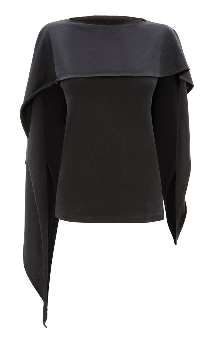 Moda Operandi Jw Anderson Drape-paneled Cotton Top