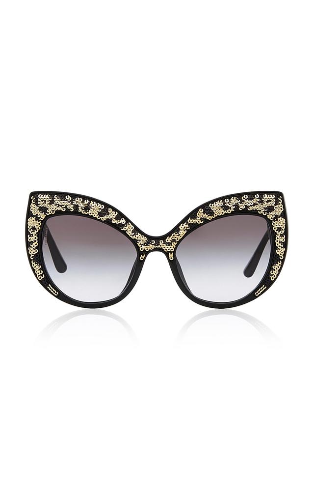 Dolce & Gabbana Leo Leopard-print Acetate Cat-eye Sunglasses