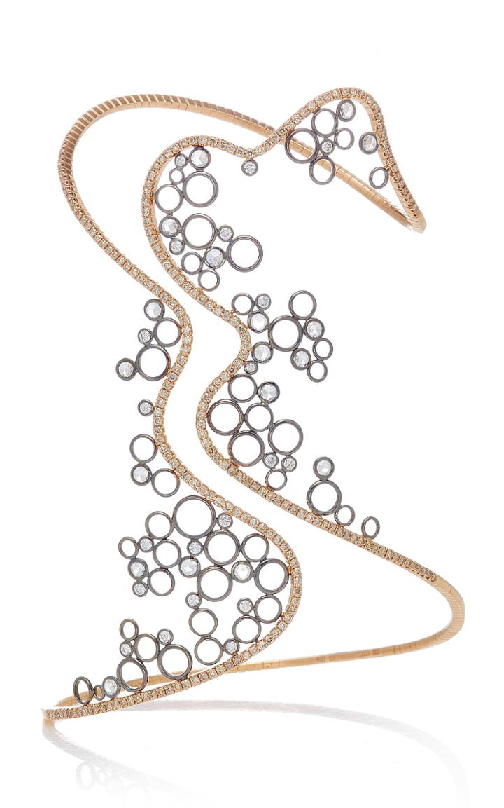 Mike Joseph 18k Bubbles Open Cuff Bracelet
