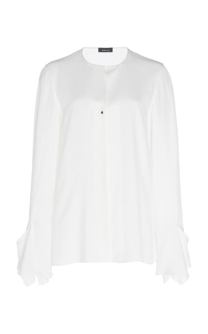 Akris Button-down Silk Blouse