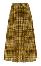 Moda Operandi Alessandra Rich Pied De Poule Printed Silk Skirt Size: 36