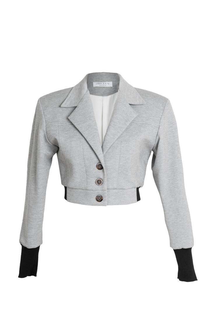 Lama Jouni Jersey Cropped Jacket