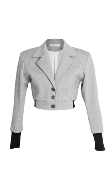 Lama Jouni Jersey Cropped Jacket