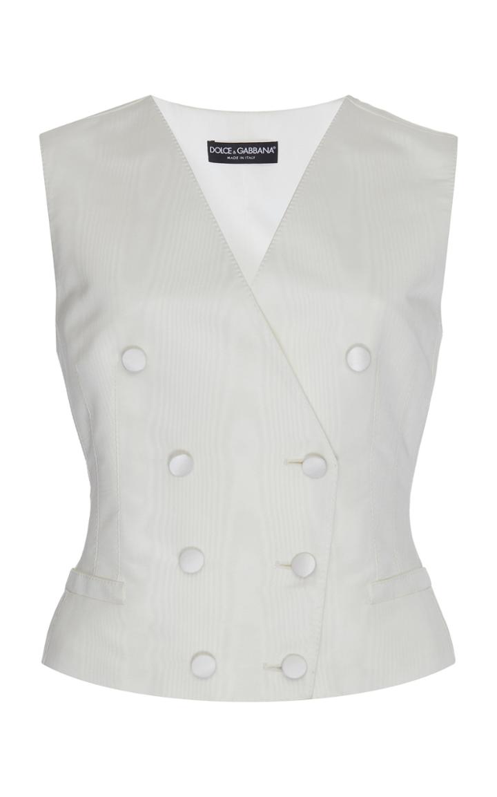Dolce & Gabbana Double-breasted Faille Tuxedo Vest