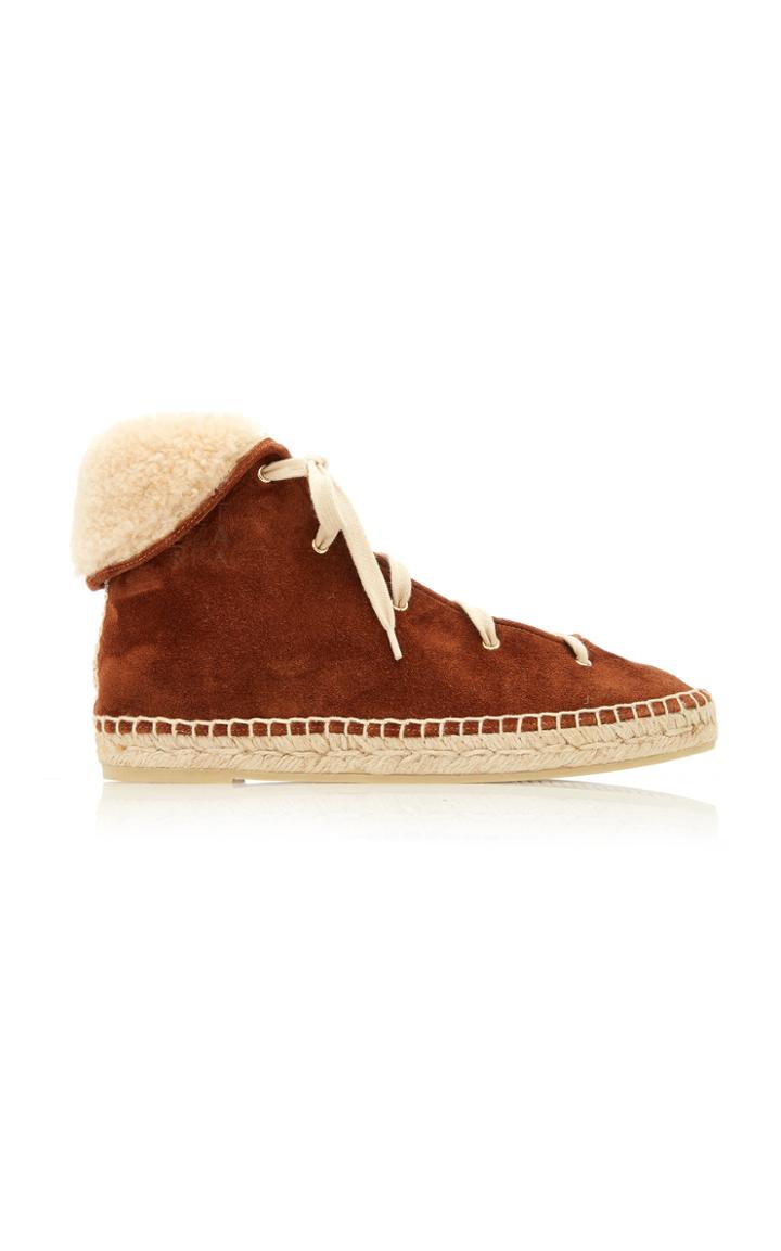 Altuzarra Shearling Trim Espadrille Boots