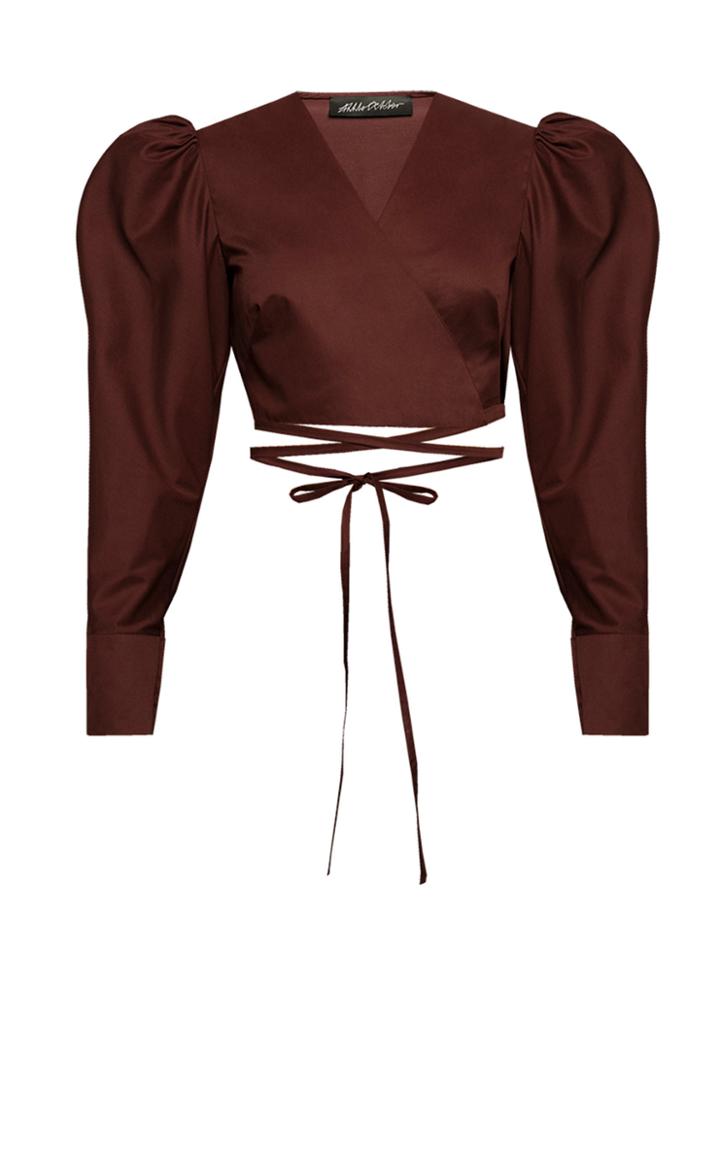 Anna October Dido Cotton-blend Wrap Blouse