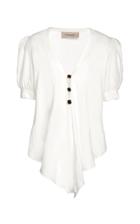 Adriana Degreas Button-detailed Linen-blend Shirt