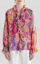 Moda Operandi Etro Silk Ruffle Blouse