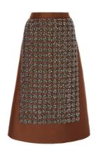 Rochas A-line Embroidered Skirt