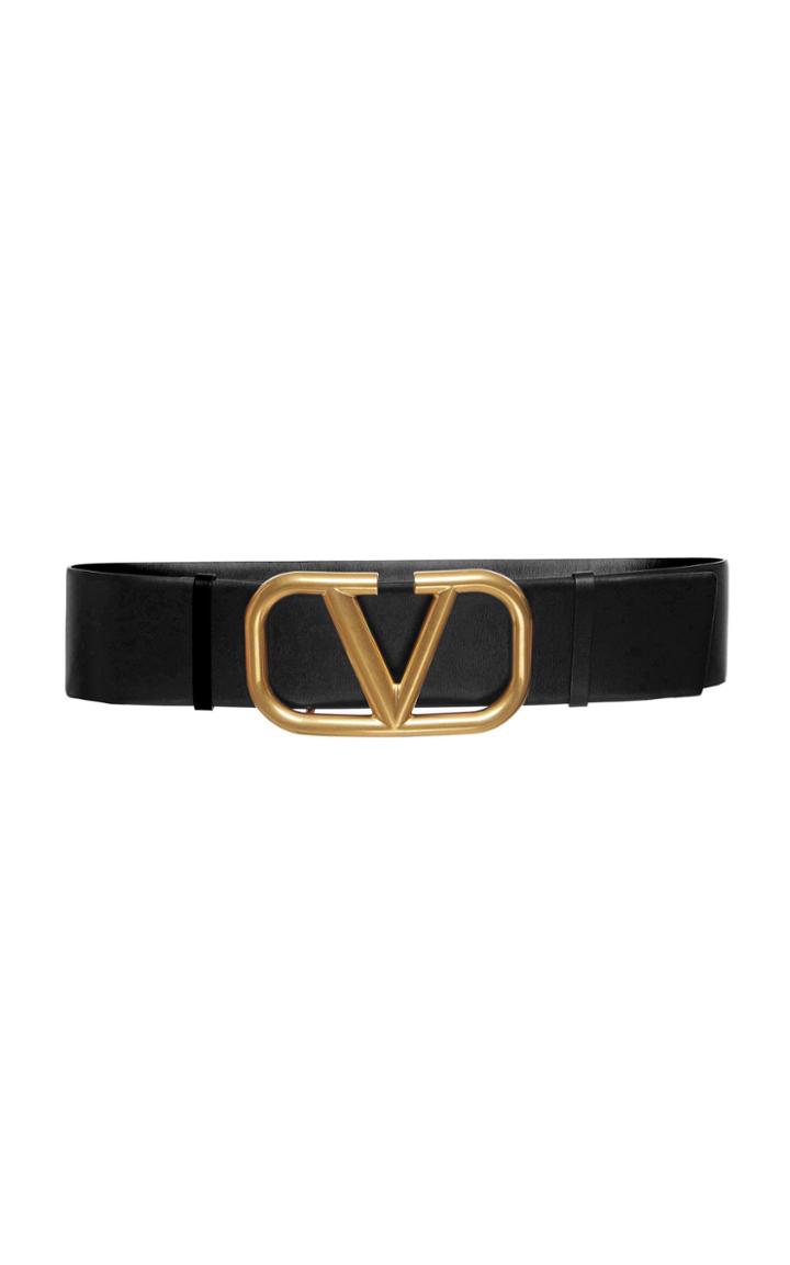 Valentino Logo-embellished Leather Belt
