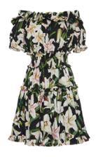 Dolce & Gabbana Off-the-shoulder Floral-print Cotton-poplin Mini Dress