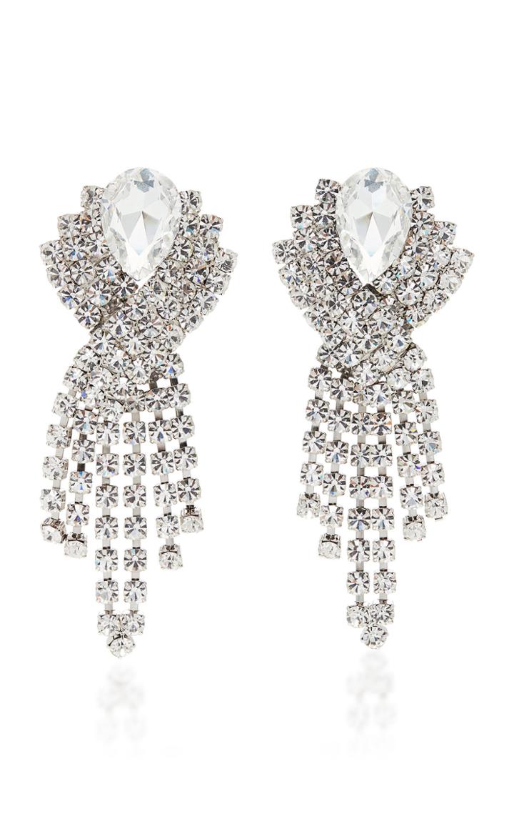 Alessandra Rich Crystal Fringe Earrings
