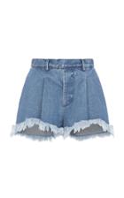 Ksenia Schnaider Fringe Denim Shorts