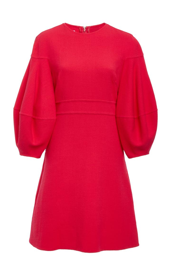 Oscar De La Renta Fluted Wool-blend Cady Mini Dress