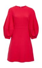 Oscar De La Renta Fluted Wool-blend Cady Mini Dress