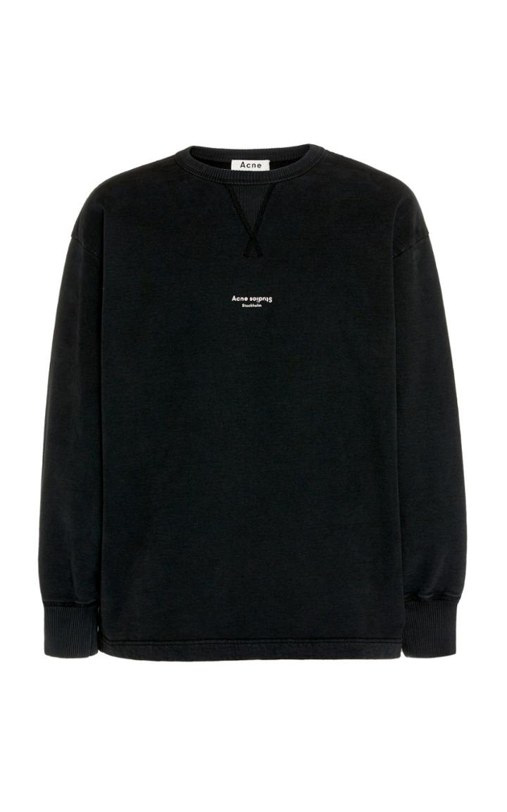 Acne Studios Fin Logo Cotton Sweatshirt