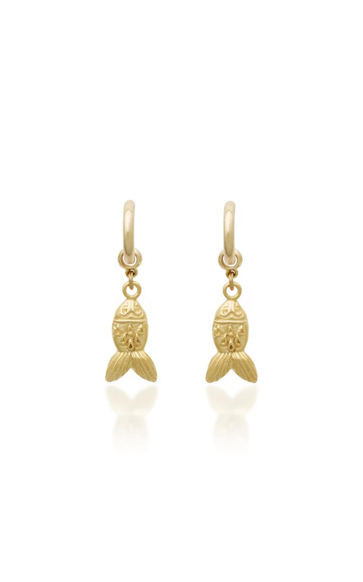 Brinker & Eliza Gold Fish 24k Gold-plated Earrings