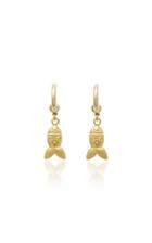 Brinker & Eliza Gold Fish 24k Gold-plated Earrings